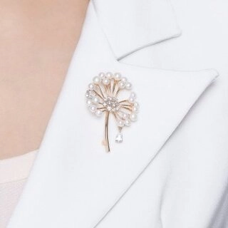 Брошь Золото России 740497 TohaSharm вес 7.13 г золото, жемчуг, фианит 