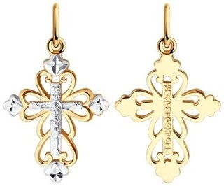 Крестик Diamant 51-131-01041-1 вес 1.02 г золото, без вставок 