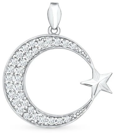 Подвеска SOKOLOV 94031200 вес 2.25 г серебро, фианит 