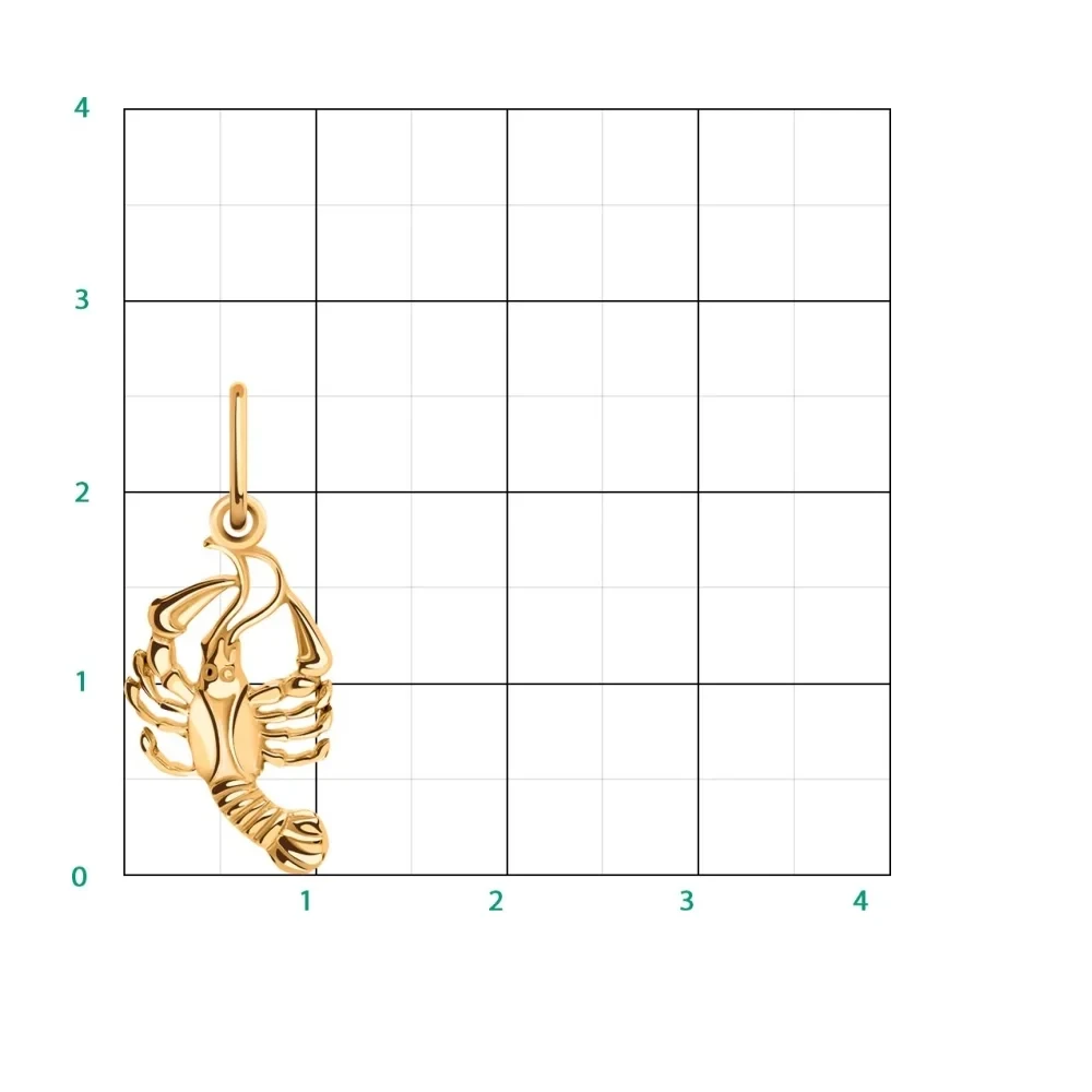 Подвеска Атолл 5264 рак 0.98гр  - фото 2