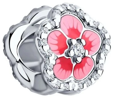 Шарм SOKOLOV 94033082 вес 3.12 г серебро, эмаль, фианит 