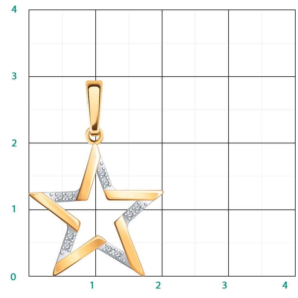 Кулон Atoll 50283 1,29гр.  - фото 3