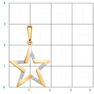 Кулон Atoll 50283 1,29гр.  - фото 3