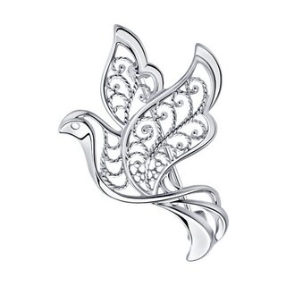 Брошь Diamant 94-140-00690-1 2,4гр 