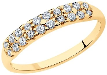 Кольцо SOKOLOV 93010535 размер 18 вес 1.31 г серебро, фианит 