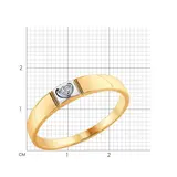 Кольцо Sokolov 1011617 17,5р 1,57гр.  - фото 2