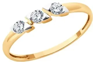 Кольцо Diamant 51-110-02316-1 17,5р. 