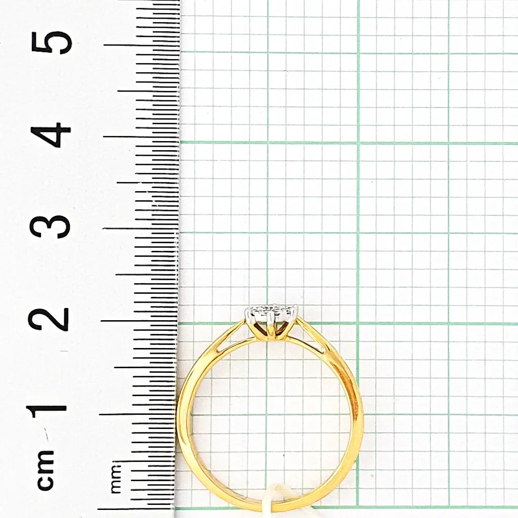 Кольцо Goldos Premium SDR1824 17р 2,12гр 0,13ct. 