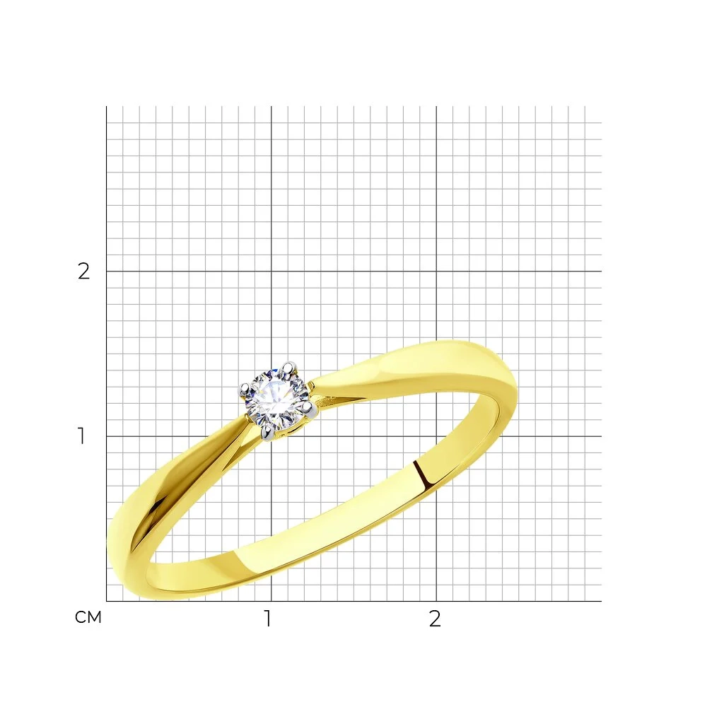 Кольцо  Sokolov 019147-2_16.5 16.5р 1.28гр  - фото 6