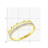 Кольцо Sokolov 017578-2 17,5р 1,12гр.  - фото 3