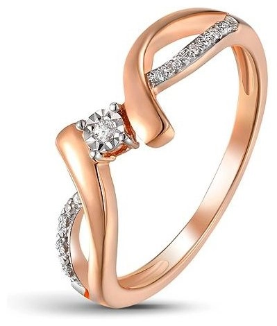 Кольцо Лукас 82110393-170 17р 2,2гр 0,01ct 0,02ct. 