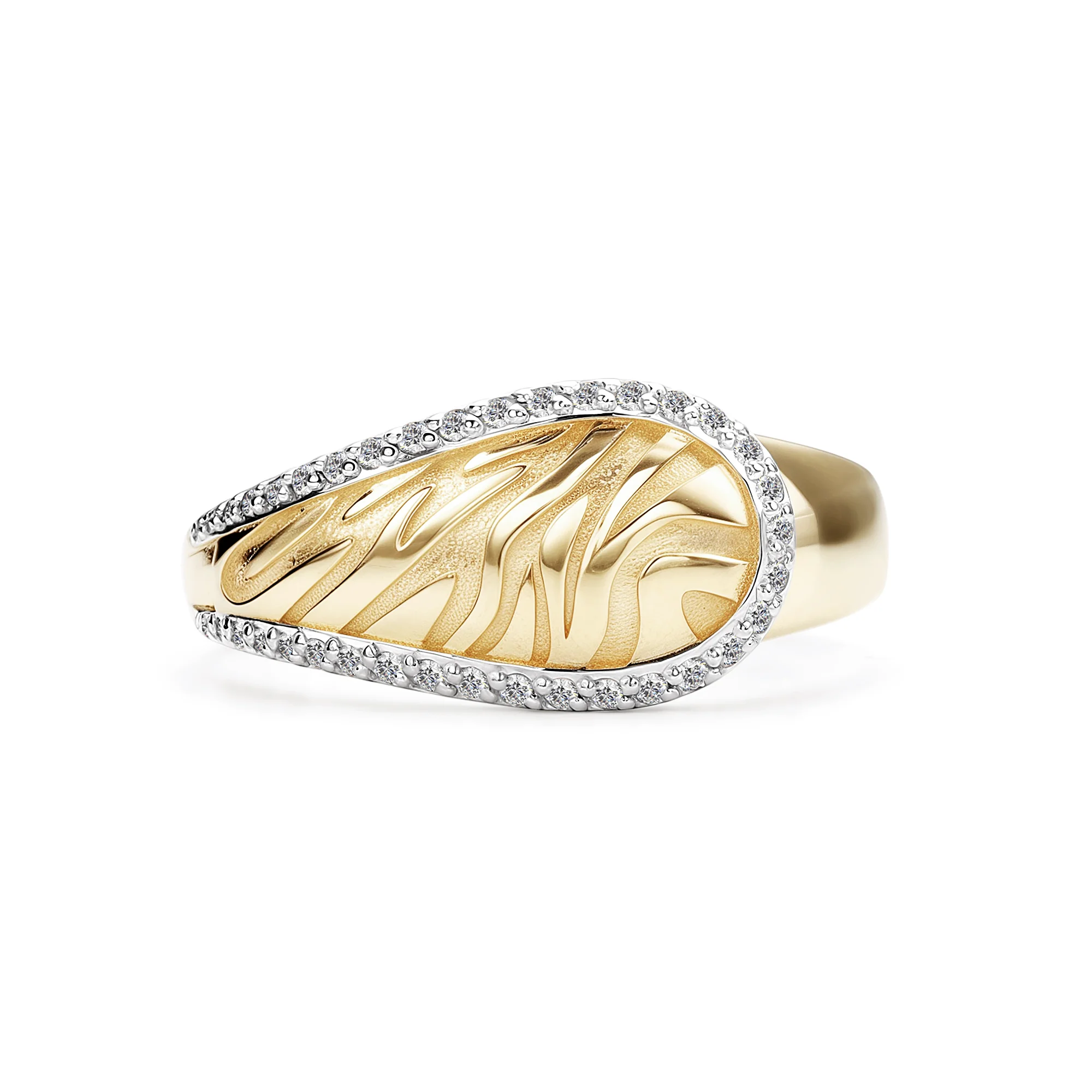 Кольцо Goldos 15796-300 18р 2,3гр 0,129ct.  - фото 3