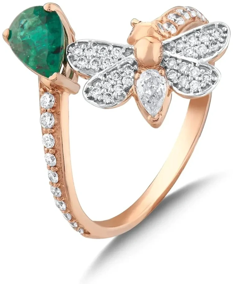 Кольцо Bee Goddess 1470 BG 17р 3,04гр 0,33ct 0,58ct. 