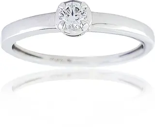 Кольцо Goldos DR6660W 17р 1,7гр 0,12ct. 