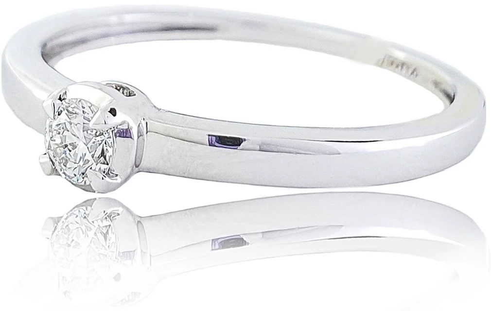 Кольцо Goldos DR6660W 17р 1,7гр 0,12ct.  - фото 2