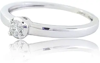 Кольцо Goldos DR6660W 17р 1,7гр 0,12ct. 