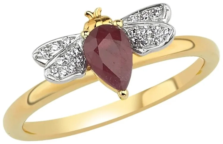 Кольцо Bee Goddess 1372 BG 16р 2,97гр 0,06ct 0,55ct. 