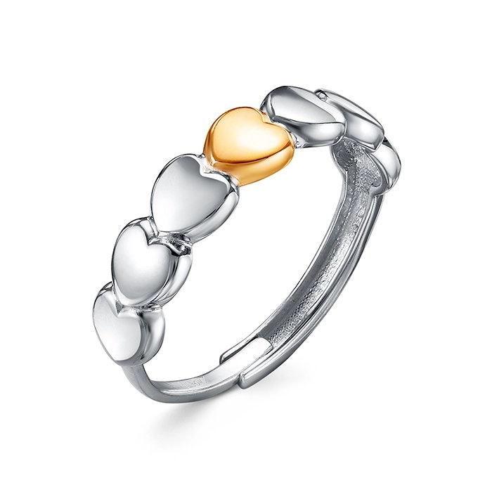 Кольцо Family Jewelry К2159/Ag-600ПОЗ 17,5р 1,7гр. 