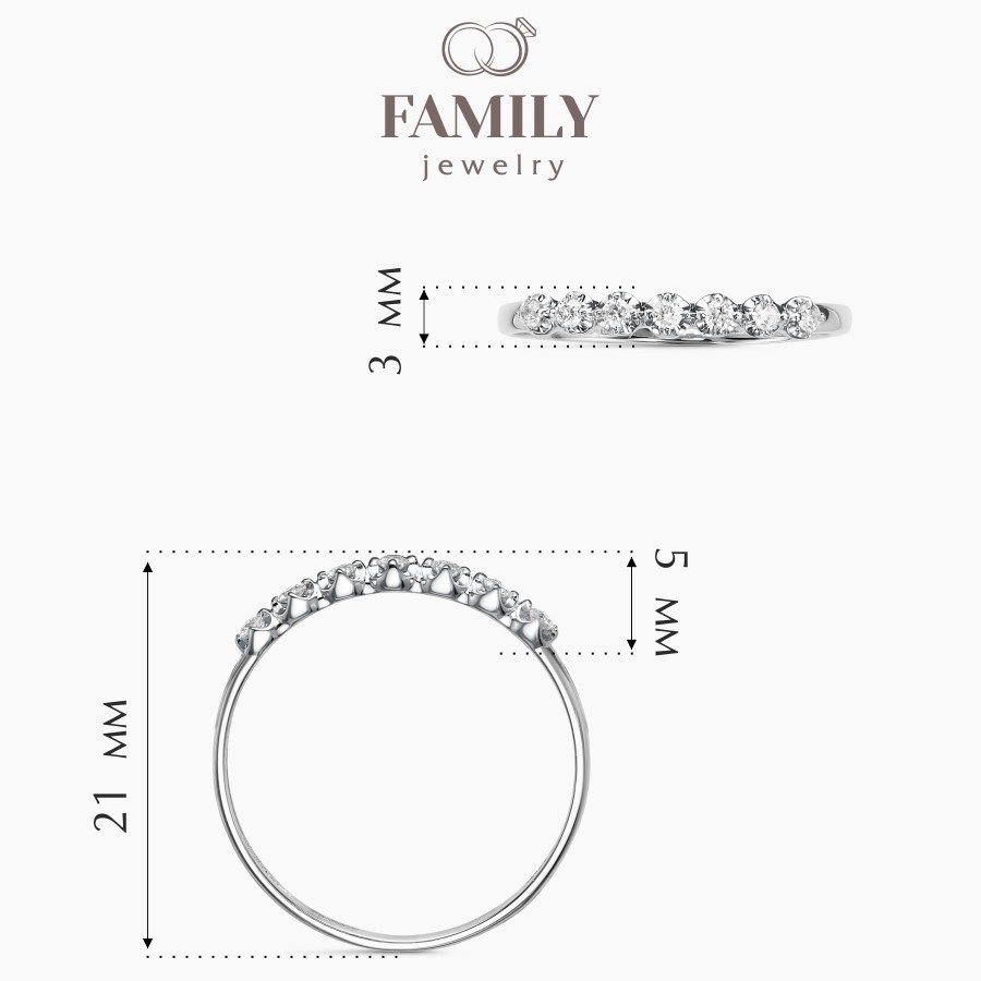 Кольцо Family Jewelry К2781МП-220 16р 0,7гр. 