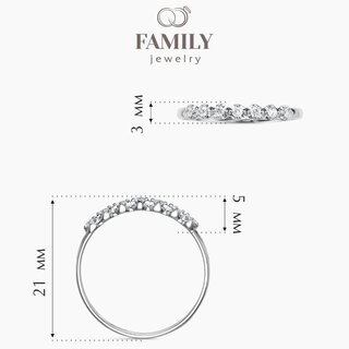 Кольцо Family Jewelry К2781МП-220 16р 0,7гр. 