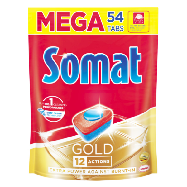 Somat ыдыс жуғыш машинаға арналған таблеткалар Gold 54 дана