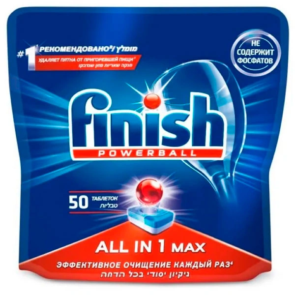 Таблетки для посудомоечной машины Finish All in One 50 шт