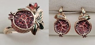 Ювелирный комплект Deimantas 110316466 18р 3,32гр 3,98гр. 