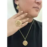 Ювелирный комплект Fiore Doro Роза 18р 28гр  - фото 5