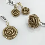 Ювелирный комплект Fiore Doro Роза 18р 28гр  - фото 7