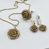 Ювелирный комплект Fiore Doro Роза 18р 28гр  - фото 3