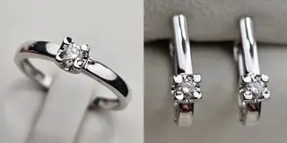 Ювелирный комплект Deimantas 112373870 17р 0,09ct 0,188ct.  - фото 3