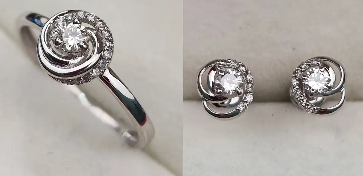 Ювелирный комплект Deimantas 103166008 0,134ct 0,287ct.  - фото 3