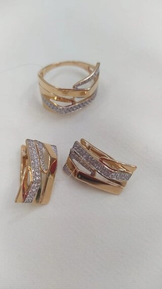 Ювелирный комплект Luxor KER19-5R9-42 19,5р 9,42гр. 