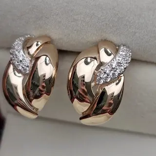 Ювелирный комплект Deimantas 116076079 кольцо 19.5р 4.26гр, серьги 5.46гр 