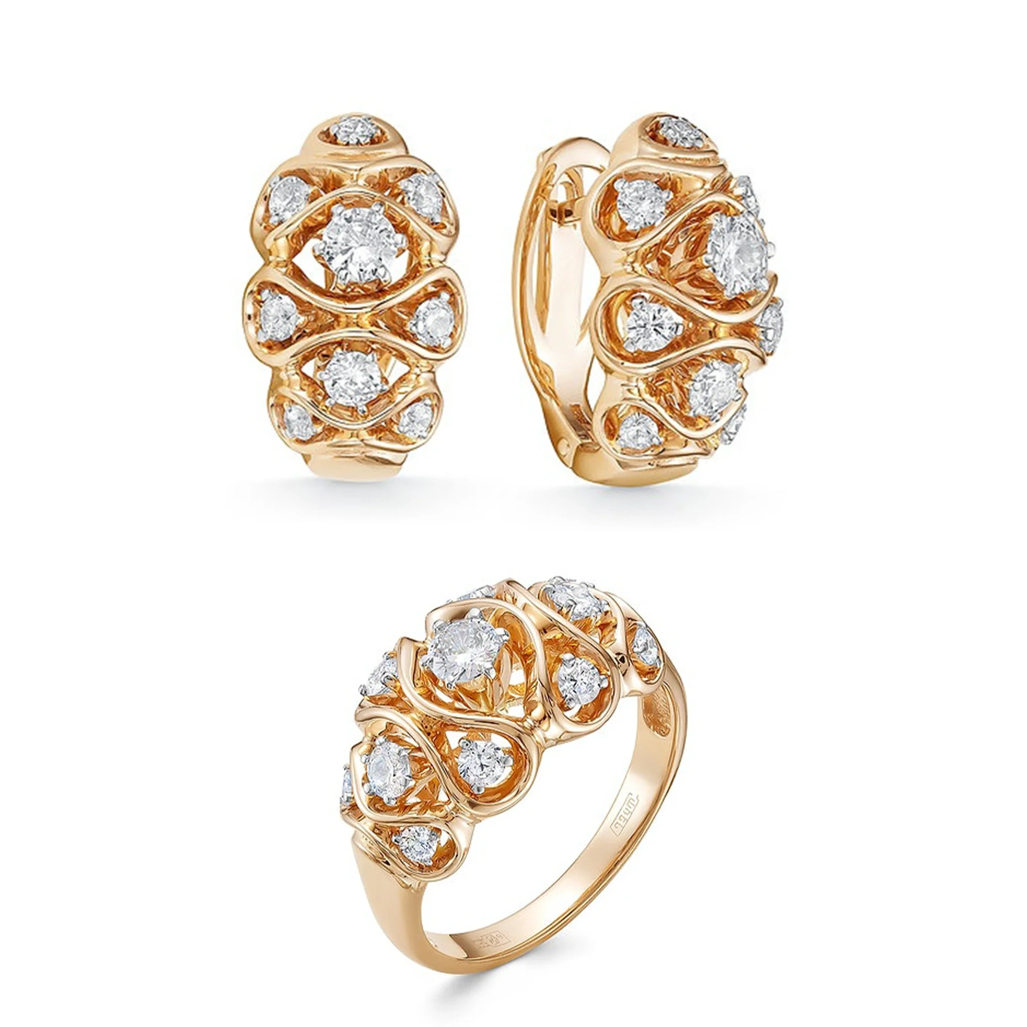 Ювелирный комплект Goldos К4515-25-G-S 18р  - фото 2