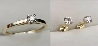 Ювелирный комплект Deimantas 113690564 16,5р 0,104ct 0,334ct. 