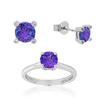 Ювелирный комплект Goldos DR001-S 17р 4,6гр 2,19ct 0,04ct.  - фото 4