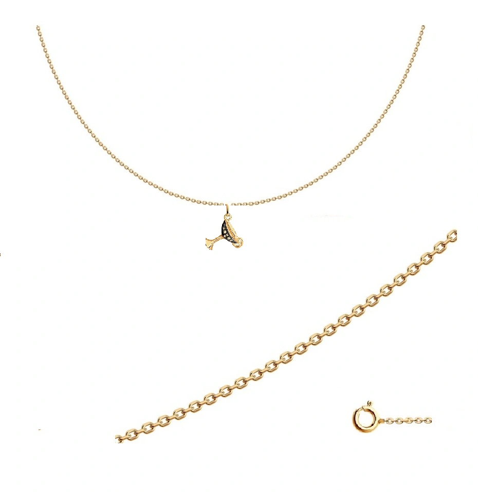 Ювелирный комплект Sokolov A1030847 A8035201П45_45 45см 1,9гр.  - фото 2