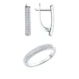 Ювелирный комплекты Sokolov S1021004  S1011799 16р 3,57гр.  - фото 4