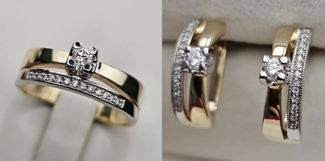 Ювелирный комплект Deimantas 112372542 17р 0,155ct 0,31ct.  - фото 2