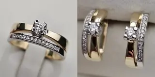 Ювелирный комплект Deimantas 112372542 17р 0,155ct 0,31ct. 