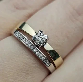 Ювелирный комплект Deimantas 112372542 17р 0,155ct 0,31ct. 