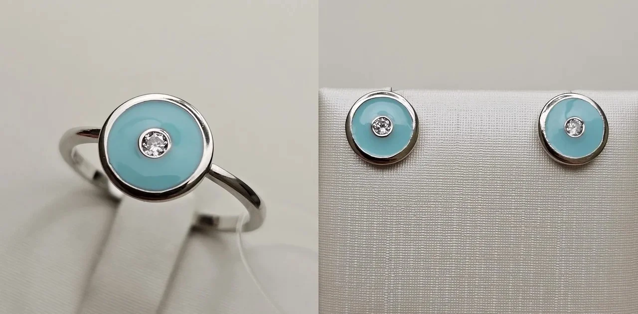 Ювелирный комплект Deimantas 113228663 17,5р 1,5гр 2,32гр. 