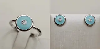 Ювелирный комплект Deimantas 113228663 17,5р 1,5гр 2,32гр. 