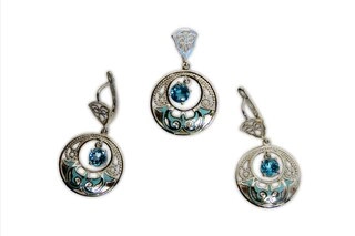 Ювелирный комплект Markoni 2172021 13гр. 