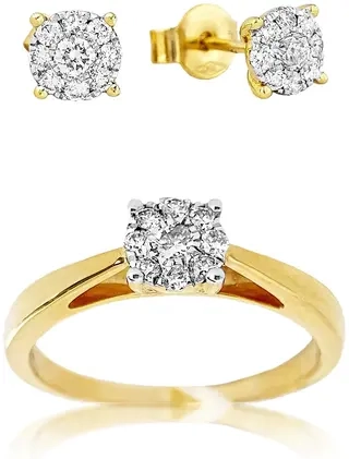 Ювелирный комплект Goldos SDR1864-13-S 17р 0,48ct. 