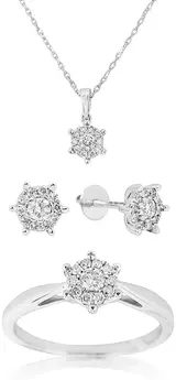 Ювелирный комплект Goldos Premium SDR1824W-S 17р.  - фото 3