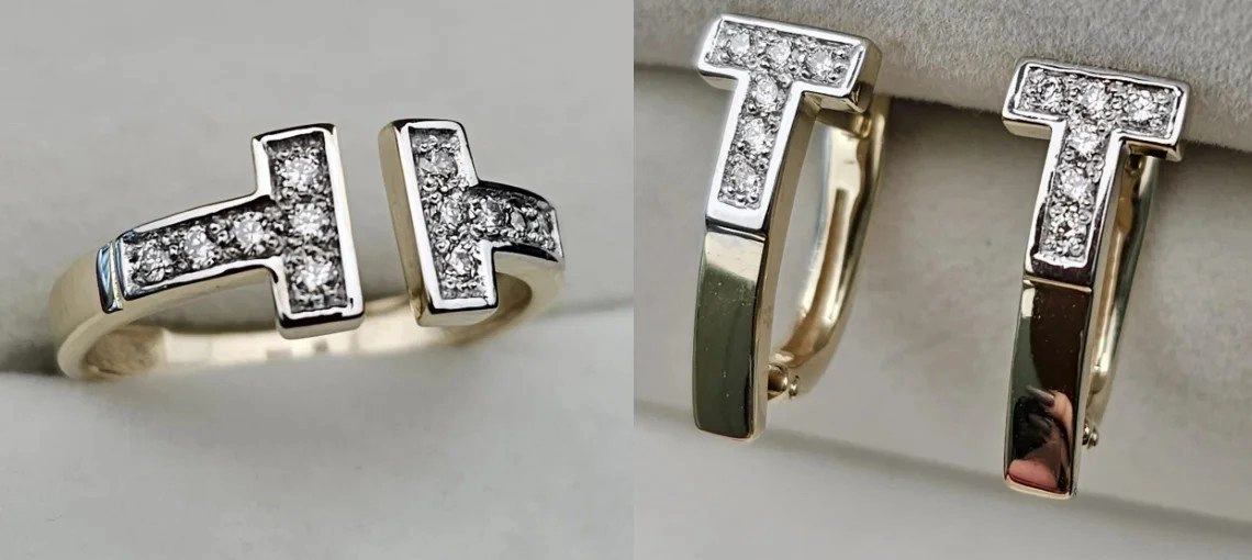 Ювелирный комплект Deimantas 109858455 17р 0,181ct 0,18ct. 