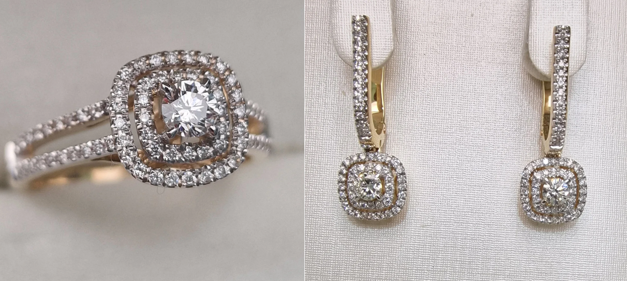 Комплект Deimantas 104990152 0,52ct 1,26ct.  - фото 4