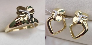 Ювелирный комплект Deimantas 102545265 0,01ct 0,03ct. 